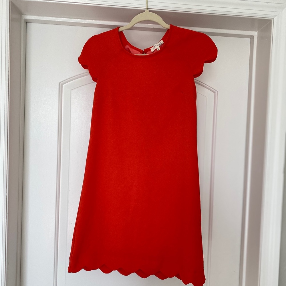 Coral Scalloped dress